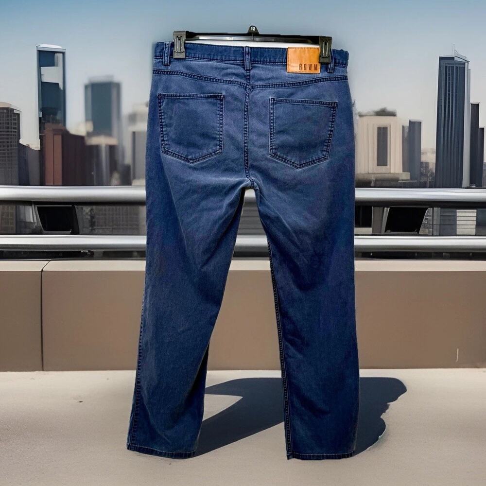 ROWM Blue Wash Denim Jeans Men’s Size 34x30 Slim Straight Leg Jeans